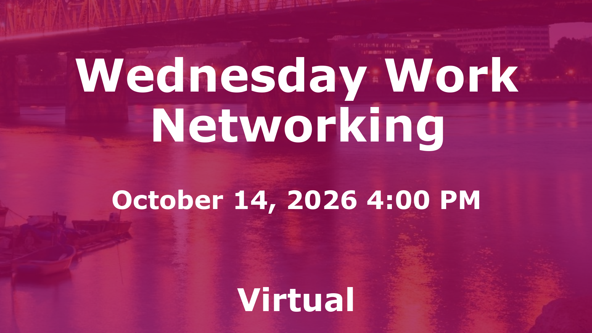Wednesday Work Networking event image